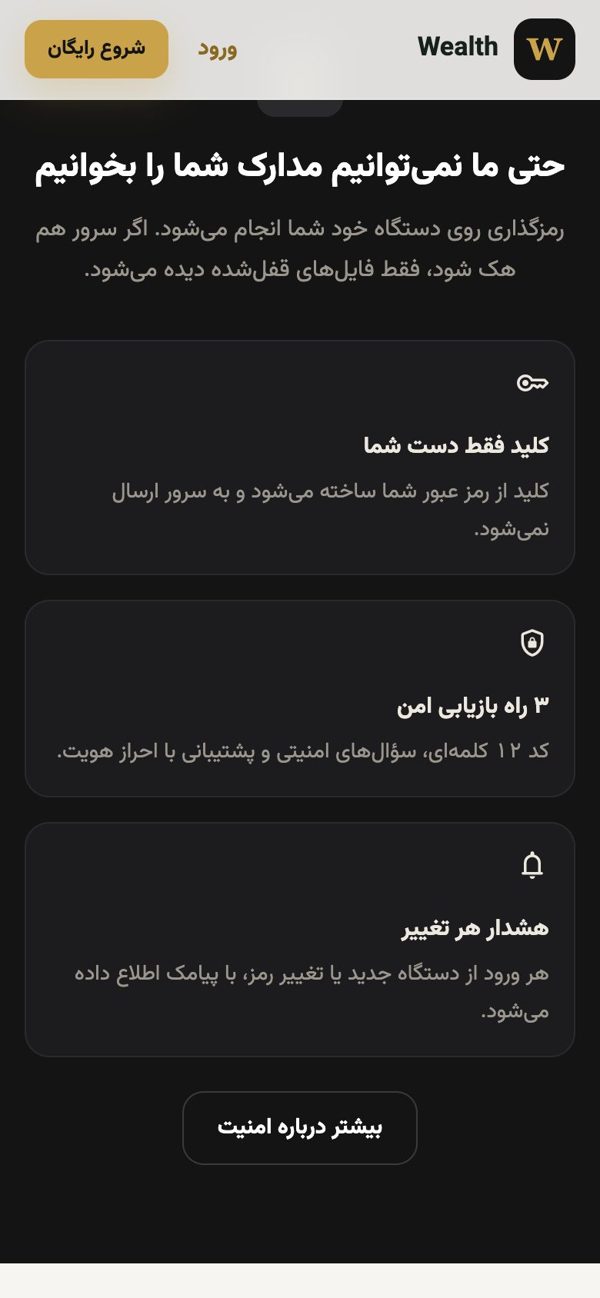 Wealth security section